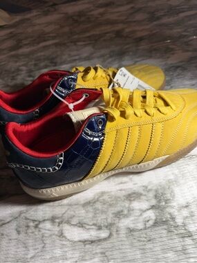 NWT adidas x Wales Bonner Samba Suede Gold/navy Croc Sneakers Mens Sz 13 Ih8407